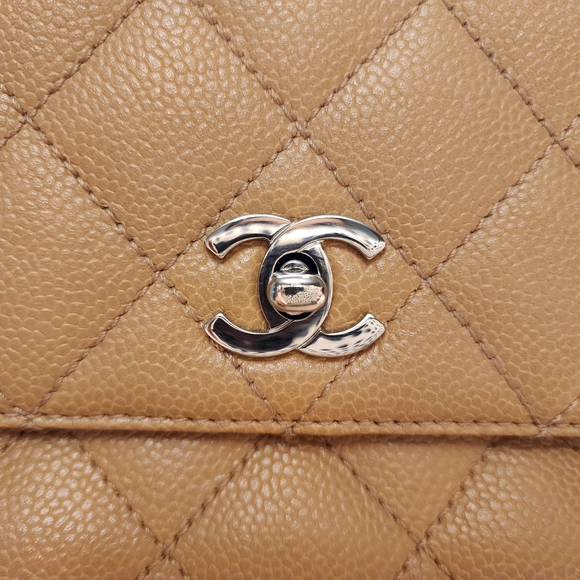 Vintage Chanel Kelly Top Handle Cavier Biege SHW (2001) - Picture 5 of 16